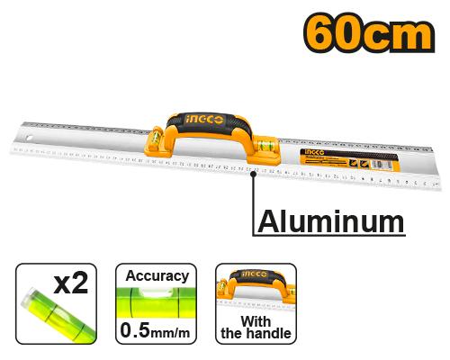 Ingco 60cm Aluminum Ruler | HAR01060 Ingco